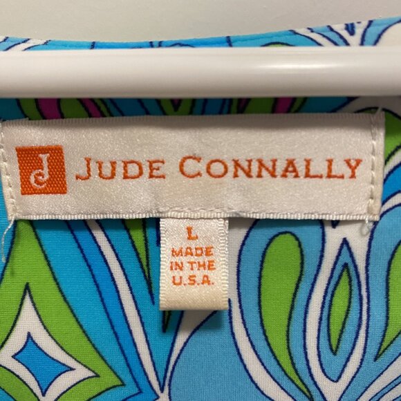 Jude Connally Size XL Bright Mod Geo Print Catalina Sleeveless Dress - Picture 2 of 3